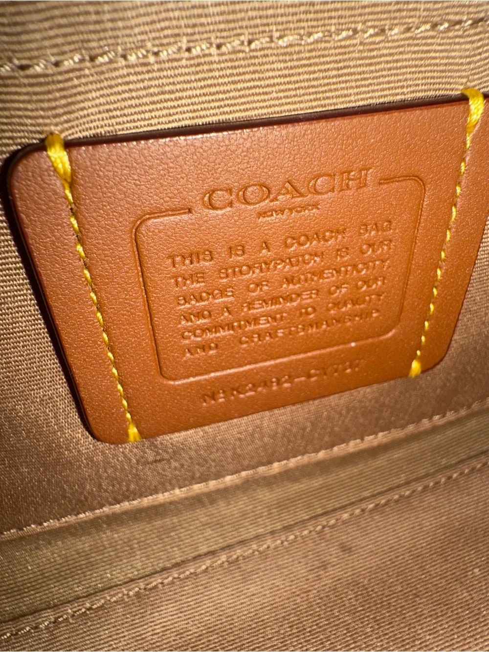 Coach Cherry Print Mini Tote in Pink and Brown - Picture 8 of 8